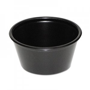 Pactiv Plastic Souffle Cups, 2 oz., Black, 200/Bag, 12 Bags/Carton PCTYS200E YS200E