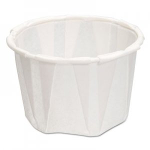 Genpak Paper Portion Cups, 1.25 oz., White, 250/Bag, 20 Bags/Carton GNPF125 GNP F125