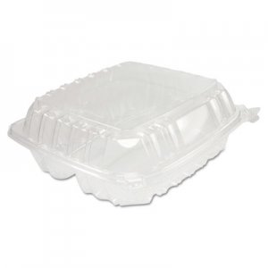 Dart ClearSeal Hinged-Lid Plastic Containers, 8 1/4 x 3 x 8 1/4, Clear 125/PK 2 PK