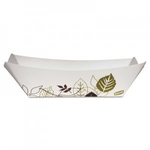 Dixie Kant Leek Paper Tray, 48 oz, Green/Burgundy, 8.38x5.81x2.09, 500/Carton DXEKL300PATH KL300PATH