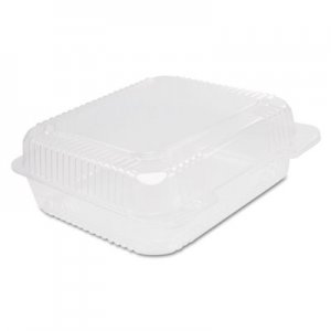 Dart Staylock Clear Hinged Container, Plastic, 8 3/10 x 7 4/5 x 3, 125/Bag, 2BG/CT DCCC51UT1