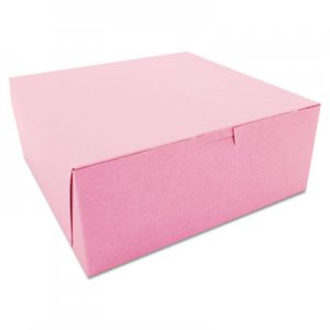 SCT Non-Window Bakery Boxes, 10 x 10 x 4, Pink, 100/Carton SCH0873 SCH 0873