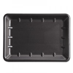 Genpak Supermarket Tray, Foam, Black, 10 x 14 x 1-1/4, 100/Carton GNPW1014BK W1014---3L