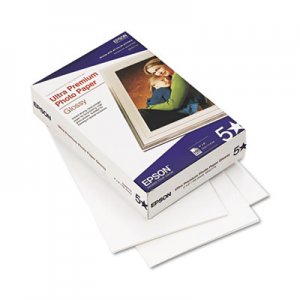 Epson Ultra-Premium Glossy Photo Paper, 79 lbs., 4 x 6, 100 Sheets/Pack EPSS042174 S042174