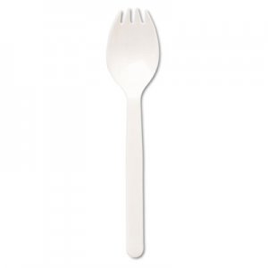 Dixie Plastic Tableware, Mediumweight, Fork/Spoon Combo, White, 1000/Carton DXECMP21C CMP21C