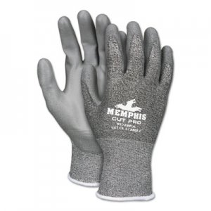 MCR Safety Memphis Cut Pro 92728PU Glove, Black/White/Gray, Medium, Dozen CRW92728PUM 92728PUM