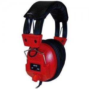 Avid Education AE-808 Switchable Stereo/Mono Headphone with Voume Control, Red 1EDUAE808RED
