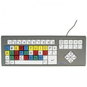 AbleNet BigKeys LX - QWERTY Wired Keyboard Multicolored 1-in/2.5-cm Large Keys 12000009