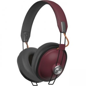 Panasonic Retro Over-Ear Bluetooth, 24-Hour Playback Headphones - Sangria RP-HTX80B-R