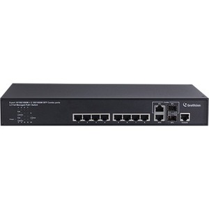 GeoVision 8-Port Gigabit 802.3at Web Management Layer 2+ Fully Managed PoE Switch GV-POE0812