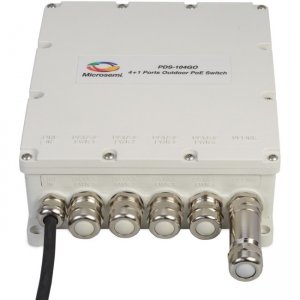 Microsemi 4 + 1 Outdoor Switch, 60 W Per Port, Managed PoE, AC Input PDS-104GO/AC/M-US PDS-104GO