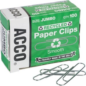 ACCO Recycled Paper Clips 72525PK ACC72525PK