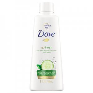 Dove Body Wash, Cucumber and Green Tea, 3 oz, 24/Carton UNI17266CT 17266CT