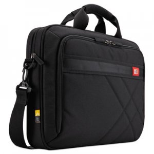 Case Logic Diamond 17" Laptop Briefcase, 17.3" x 3.2" x 12.5", Black CLG3201434 3201434