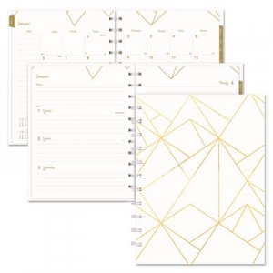 Blueline Gold Collection Weekly/Monthly Planner, 11 x 9 3/5, White and Gold, 2019 REDCF3200301 CF32003.01