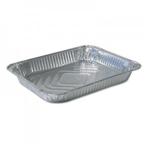 Durable Packaging Aluminum Steam Table Pans, Half Size, Shallow, 100/Carton DPK4300100 4300100