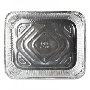 Durable Packaging Aluminum Steam Table Pans, Half Size, Shallow, 100/Carton DPKFS4300100 FS4300-100