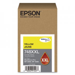 Epson T748XXL420 (748XXL) DURABrite Pro Extra High-Yield Ink, 7000 Page-Yield, Yellow EPST748XXL420 T748XXL420