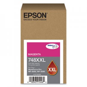 Epson T748XXL320 (748XXL) DURABrite Pro Extra High-Yield Ink, 7000 Page-Yield, Magenta EPST748XXL320 T748XXL320