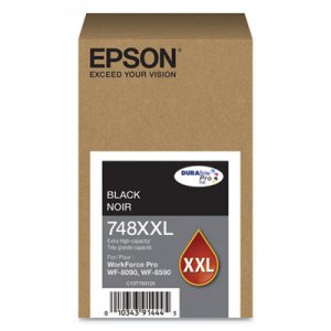 Epson T748XXL120 (748XXL) DURABrite Pro Extra High-Yield Ink, 10000 Page-Yield, Black EPST748XXL120 T748XXL120