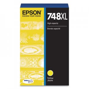 Epson T748XL420 (748XL) DURABrite Pro High-Yield Ink, 4000 Page-Yield, Yellow EPST748XL420 T748XL420