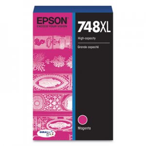 Epson T748XL320 (748XL) DURABrite Pro High-Yield Ink, 4000 Page-Yield, Magenta EPST748XL320 T748XL320