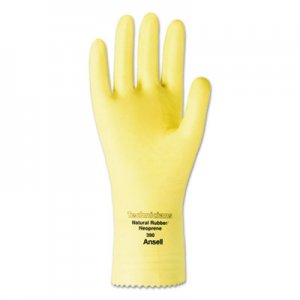 AnsellPro Technicians Latex/Neoprene Blend Gloves, Size 8, Natural, 1 Dozen ANS39008 103141
