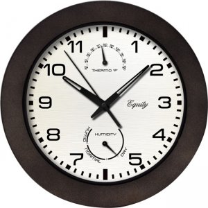 La Crosse Technology 10" Indoor/Outdoor Wall Clock with Temperature and Humidity 29005