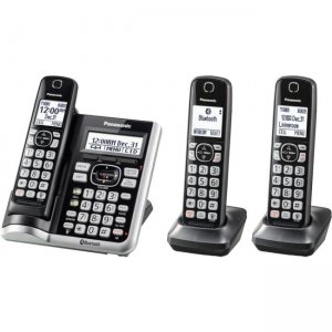 Panasonic Link2Cell Bluetooth Cordless Phone with Answering Machine - 3 Handsets KX-TGF573S