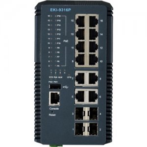 Advantech 12GE PoE+4G SFP Managed Ethernet Switch EKI-9316-P0ID42E EKI-9316P