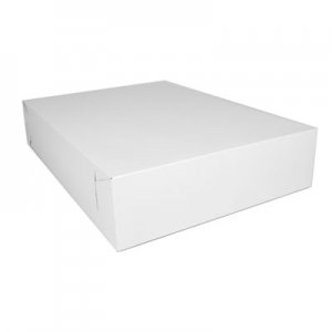 SCT Non-Window Bakery Box, 19 1/2w x 14d x 4h, White, 50/Carton SCH1090 SCH 1090