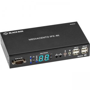 Black Box MediaCento IPX 4K Receiver - HDMI, USB, Serial, IR, Audio VX-HDMI-4KIP-RX