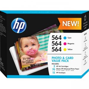 HP Photo and Card Value Pack J2X80AN#140 564
