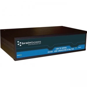 Brainboxes 8 Port RS422/485 USB to Serial Multi Drop Hub US-601