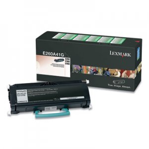 Lexmark E260; E360; E46x, Standard-Yield, Toner, 3500 Page-Yield, Black LEXE260A41G E260A41G