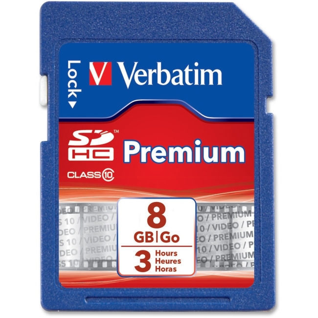 Verbatim 8GB Premium Secure Digital High Capacity (SDHC) Card 96318