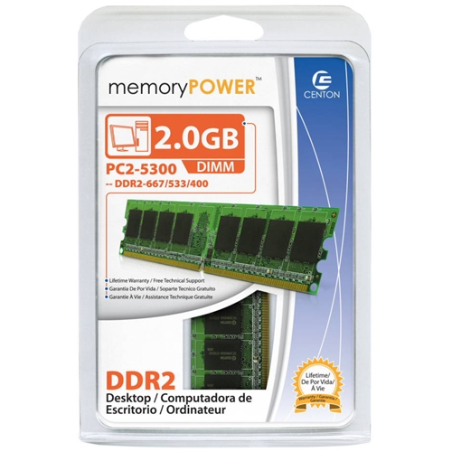 Centon 2GB DDR2 SDRAM Memory Module 2GB667DDR2
