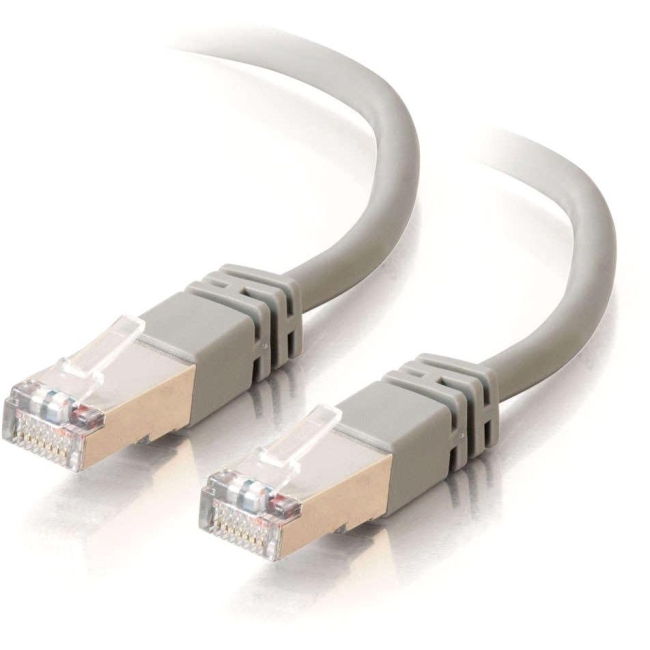 C2G 25 ft Cat5e Molded Shielded Network Patch Cable - Gray 27265