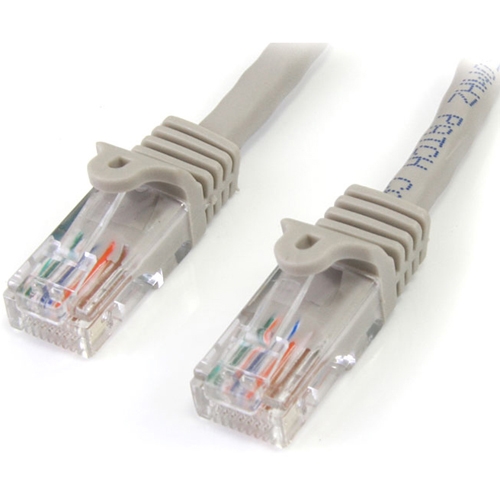 StarTech.com 6ft Gray Snagless Cat5e UTP Patch Cable 45PATCH6GR