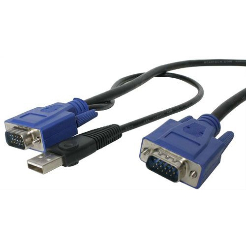 StarTech.com 15 ft 2-in-1 Ultra Thin USB KVM Cable SVECONUS15