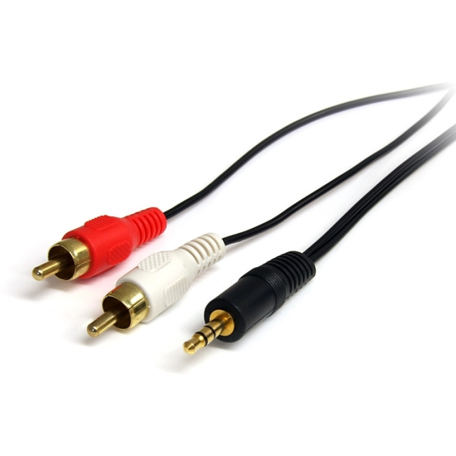 StarTech.com 6 ft Stereo Audio Cable 3.5mm to 2x RCA MU6MMRCA
