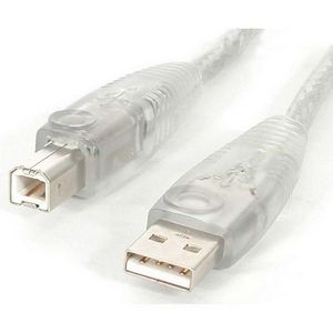 StarTech.com 10 ft Transparent USB 2.0 Cable - A to B USB2HAB10T