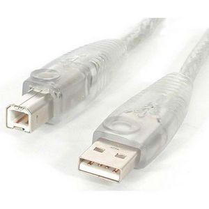 StarTech.com 15 ft Transparent USB 2.0 Cable - A to B USB2HAB15T