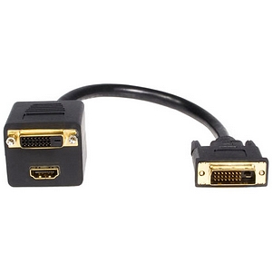 StarTech.com DVI to DVI/HDMI Splitter Cable DVISPL1DH