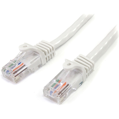 StarTech.com 15ft White Snagless Cat5 UTP Patch Cable 45PATCH15WH