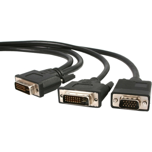StarTech.com 6ft DVI-I to DVI-D & VGA Splitter Cable DVIVGAYMM6