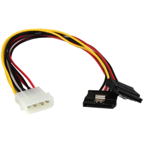 StarTech.com 12in LP4 to 2x SATA Power Y Cable Adapter PYO2LP4SATA