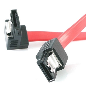 StarTech.com 18in Latching SATA to Right Angle SATA Serial ATA Cable LSATA18RA1