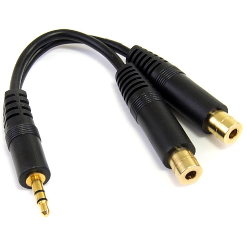 StarTech.com 6" Stereo Splitter Cable 3.5 to 2x 3.5mm MUY1MFF