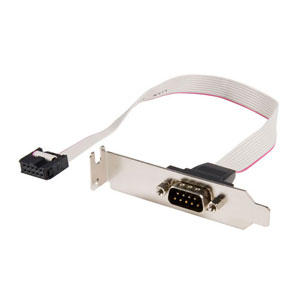StarTech.com 9-pin Serial to 10-pin Header Slot Plate with Low Profile Bracket PLATE9MLP